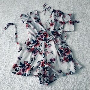 Floral Wrap Romper
